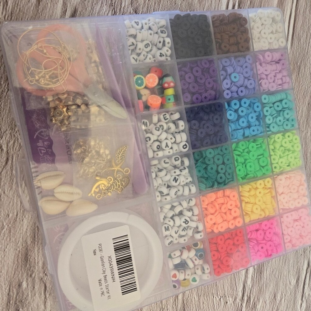 Clay bead bracelet making kit