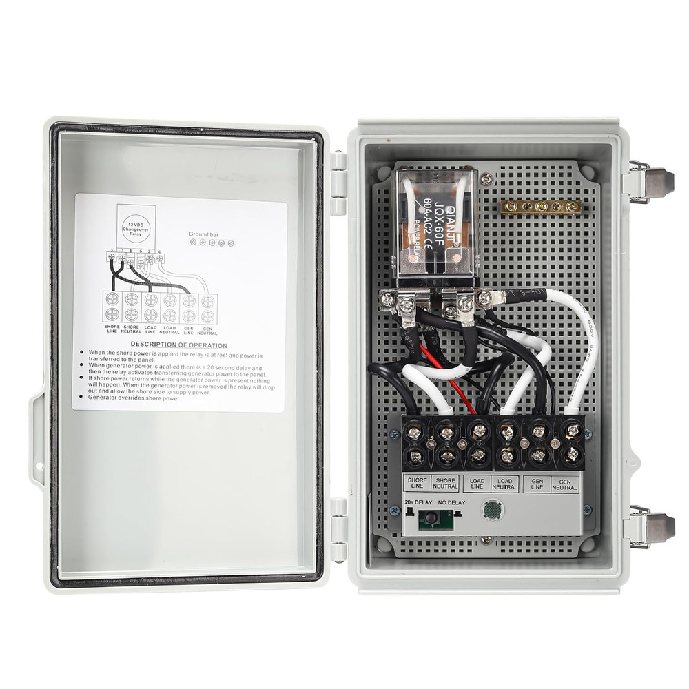 RV Transfer Switch, Automatic Transfer Switch 30 Amp Applied to RV, Speedboats,