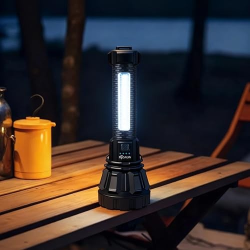 350LM Rechargeable LED Flashlight, 2.5W Tactical Flashlight with Type-C,