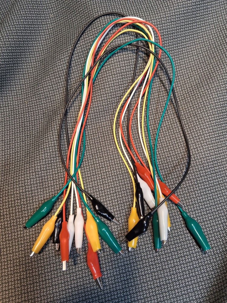 Test Leads Set Jumper Wire With Alligator Clips 10-pc.multi color set