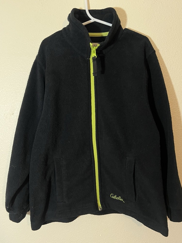 Cabela's Boys Black Fleece Jacket - Size Small