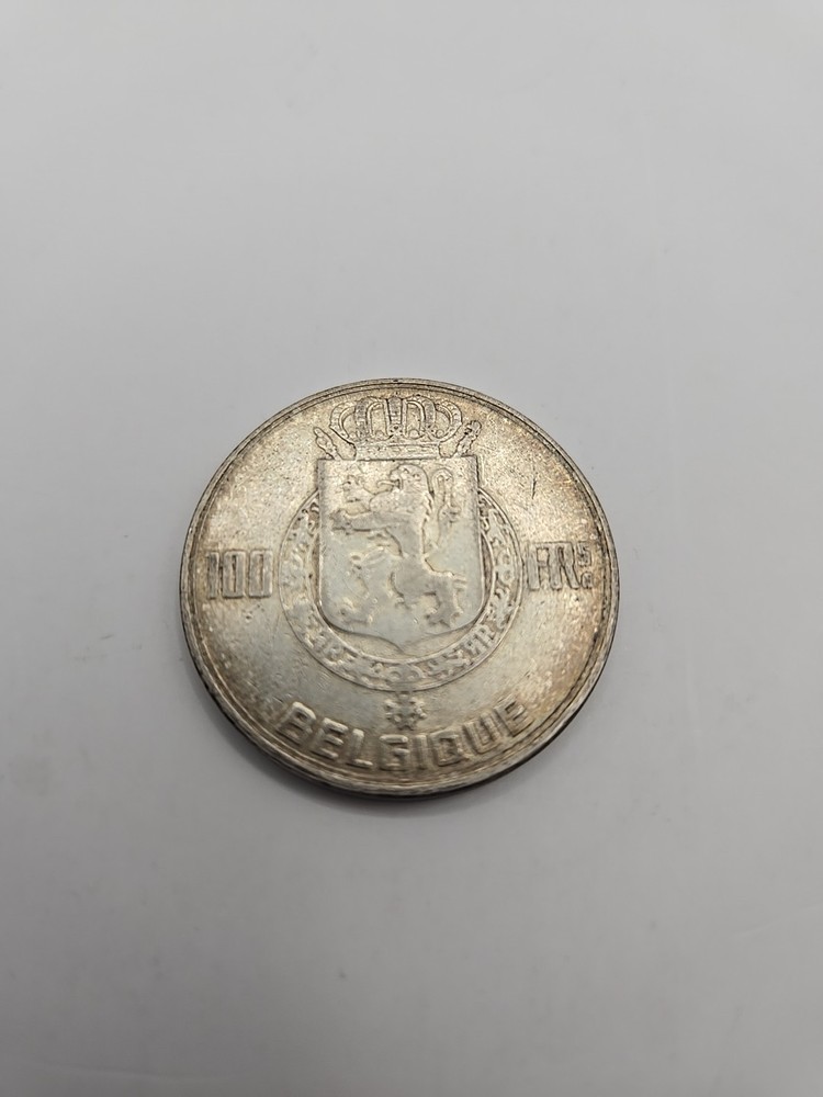 1948 Belgium 100 Francs Silver Coin  Very Nice Original  Example