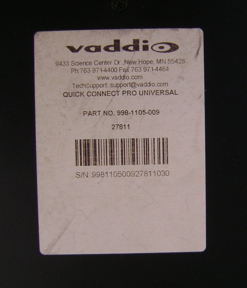 Vaddio 998-1105-009 Quick Connect Pro Universal Camera Interface