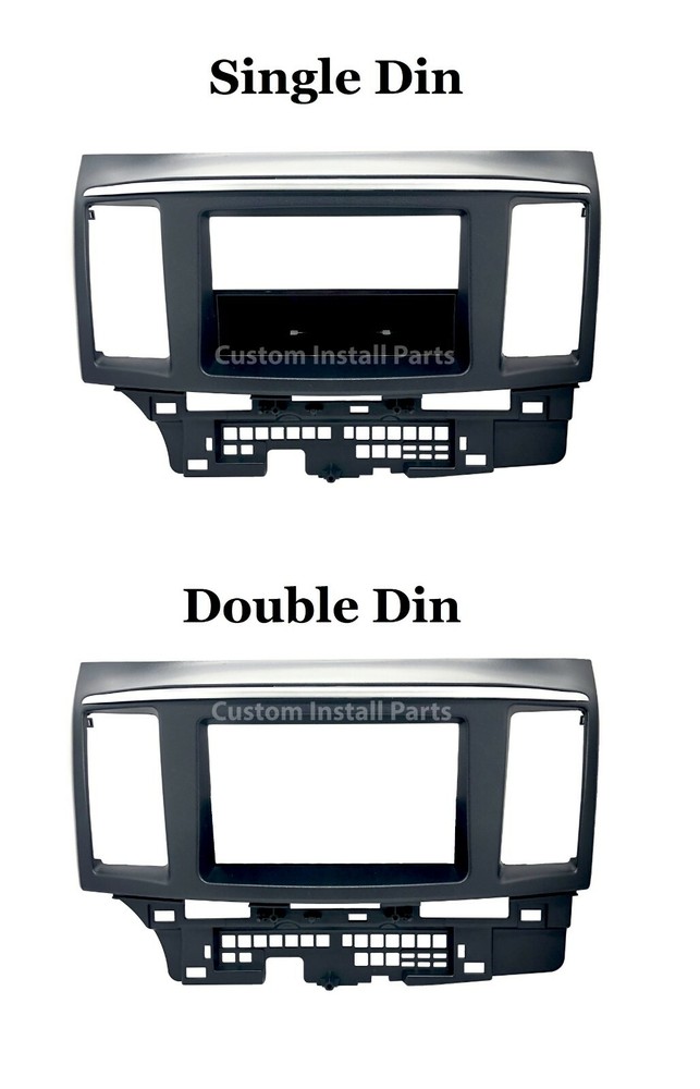 Car Stereo Radio Single Double Din Dash Kit Fits 2008-2017 Mitsubishi Lancer