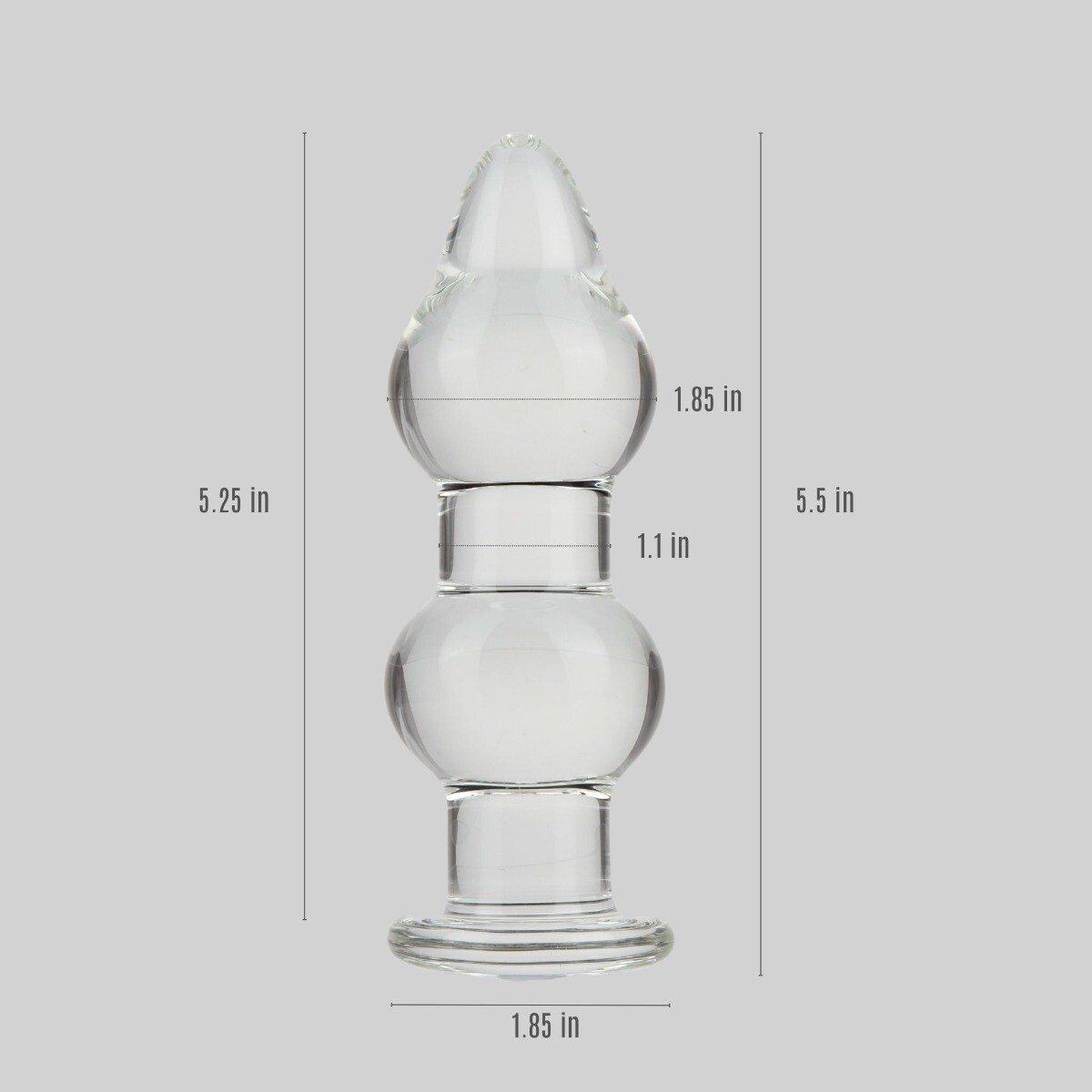 Glass Double Beaded Anal Butt Plug Dildo Beads Anal Stretching Training Sex Toys