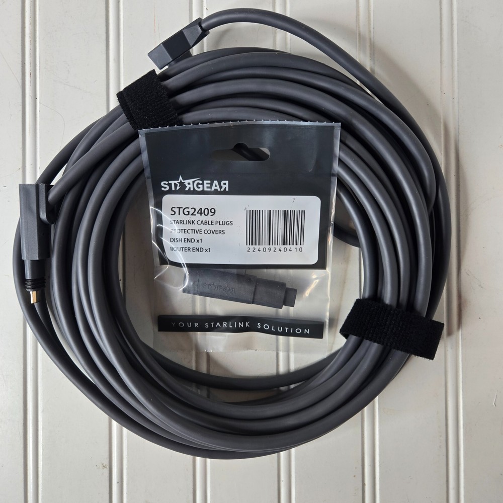 Starlink Cable Gen2 32.8FT/10M Replacement Cable Rectangular Satellite V2 - Gray