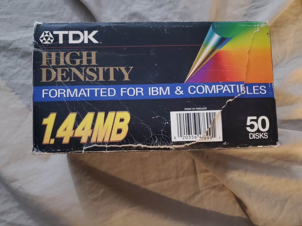 New TDK 1.44MB High Density diskettes 50 Pack