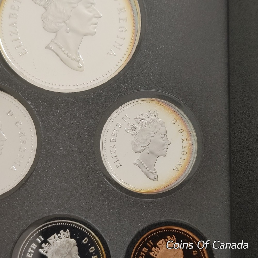 1997 Canada Silver Proof Set - Rainbow Toned Coins - Impressive! #coinsofcanada
