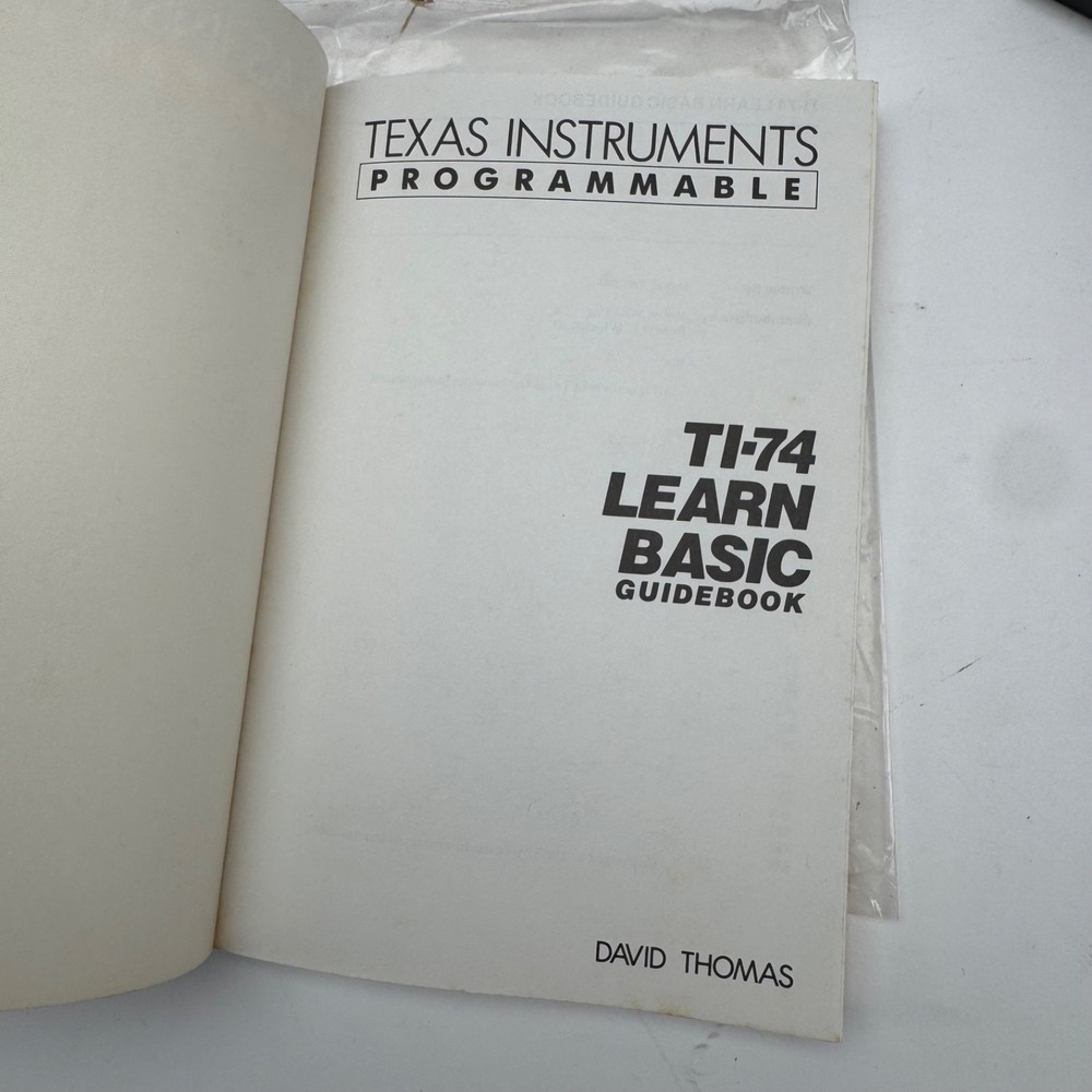 Texas Instruments TI-74 BASICALC Programmable Calculator + Learn BASIC Guidebook