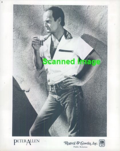 Press Photo: PETER ALLEN 8x10 B&W