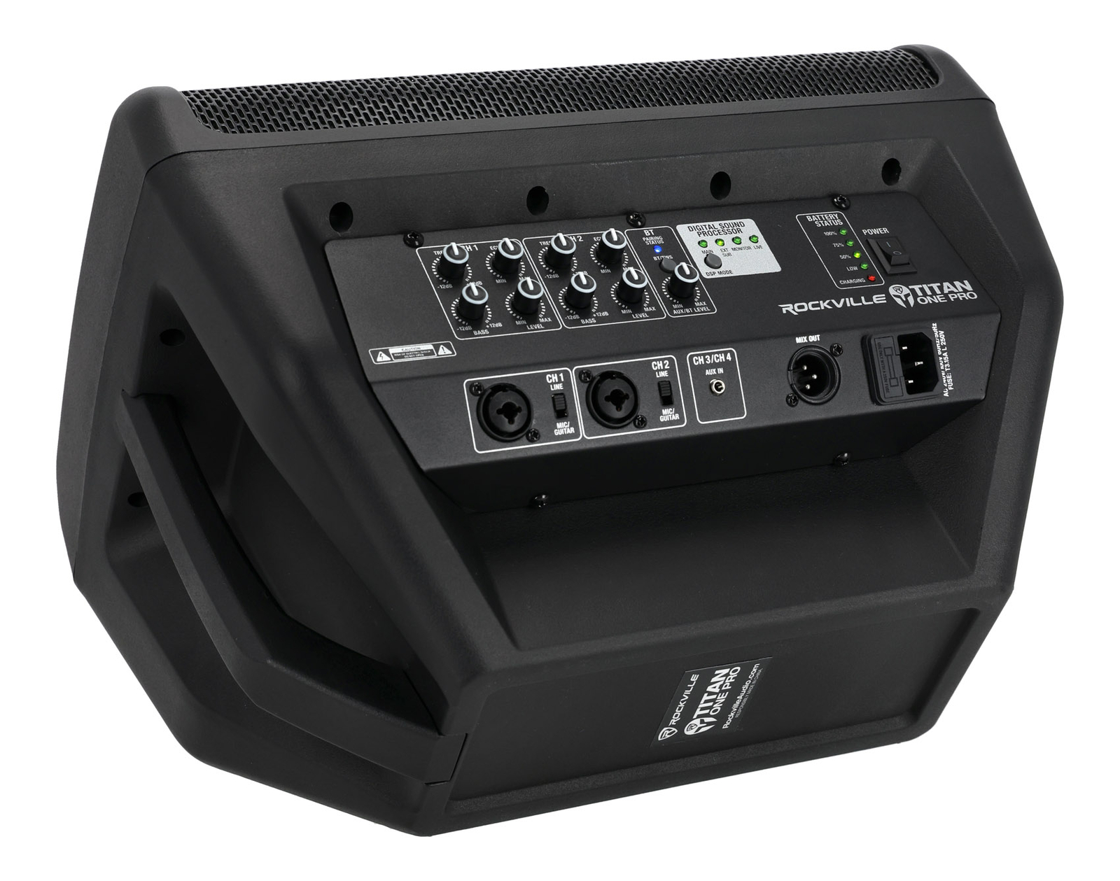 Rockville TITAN ONE PRO Battery Powered Live Performance 8" PA Speaker System