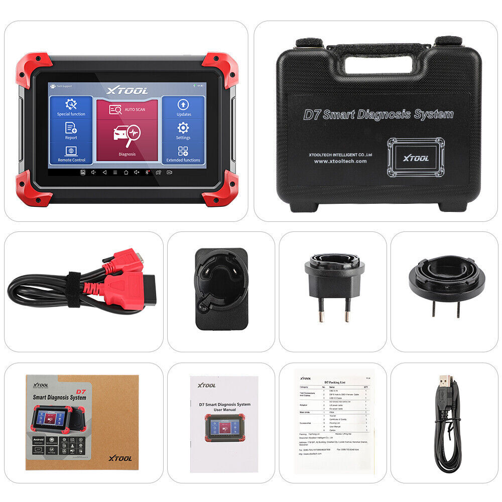 XTOOL D7 Auto Bidirectional Scanner Full System Diagnostic Key Pr0gramming Tool