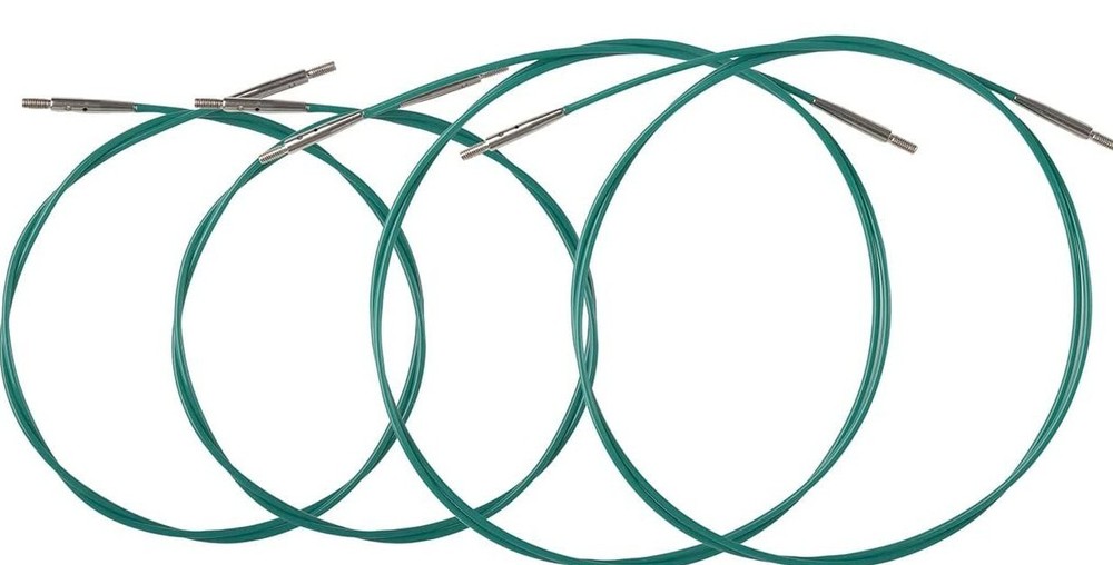 Options Green Interchangeable Circular Knitting Needle Cables by Knit Picks
