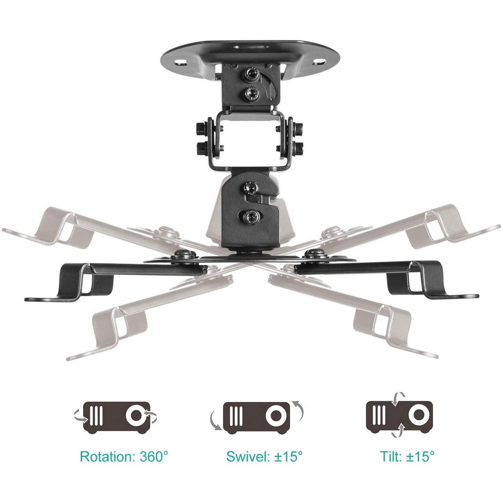 Projector Ceiling Mount, Universal Low Profile Projector Mount with Retractab...
