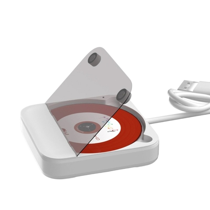 Plug Play Car Disc Player USB Auxs Connection Durability Plastic Body Clear