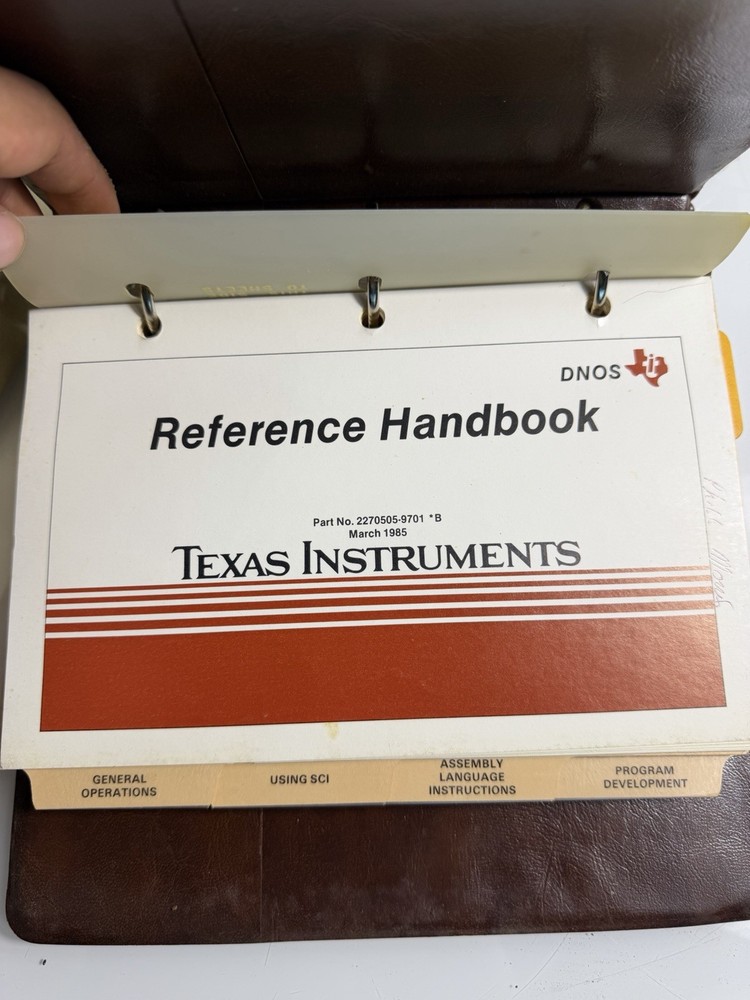 Texas Instruments Vintage Guides & Handbooks 931 Emulator Dnos