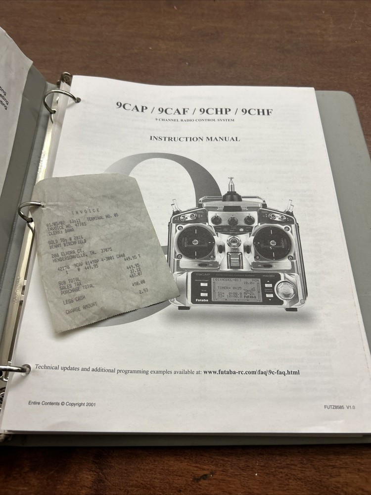 Futaba T9CAP YF-22 9-Channel Computerized RC Transmitter w/manual