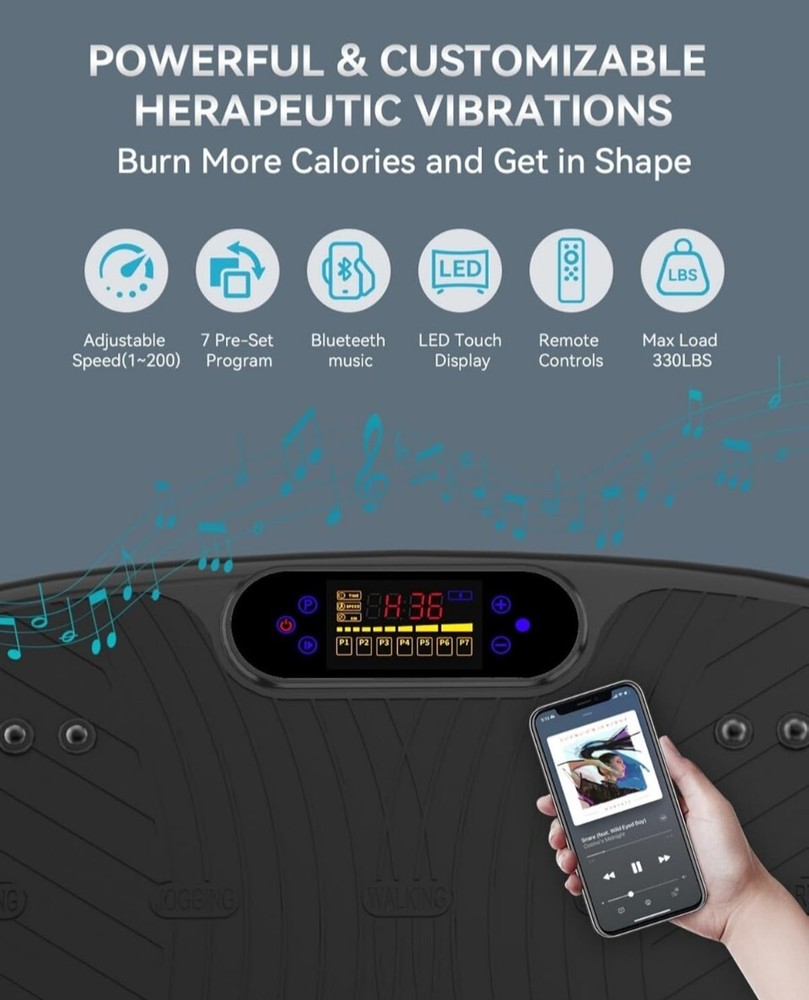 Vibration Plate Exercise Machine, Vibration Plate Platform for Lymphatic...