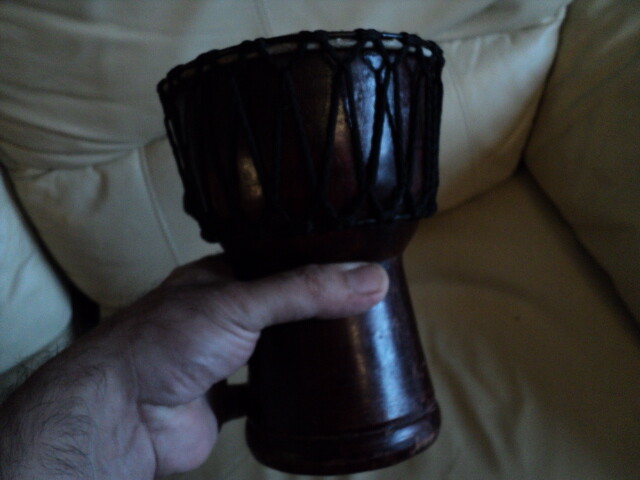 Vintage Small African Hand Made Drum
