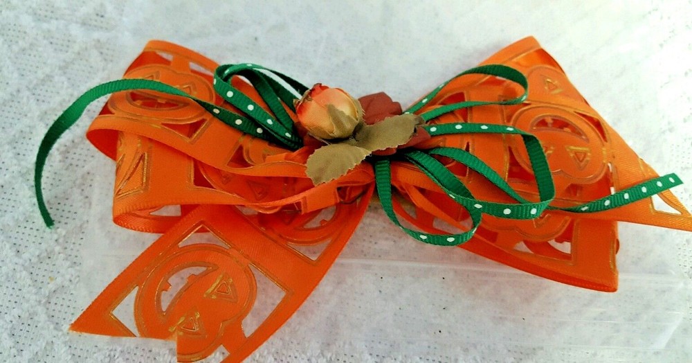 HALLOWEEN DOG BOWS FOR COLLARS, VELCRO-ED