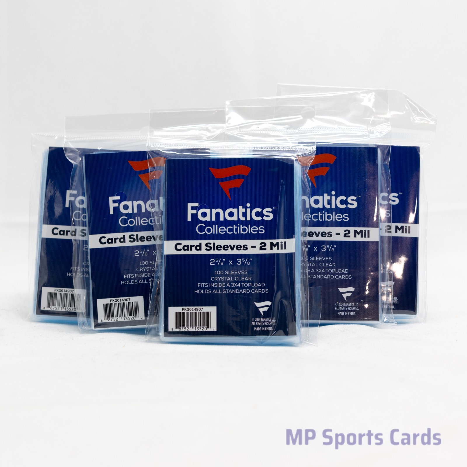 (5) Fanatics Soft Penny Card Sleeves 100ct Standard Size Cards Free Shipping!