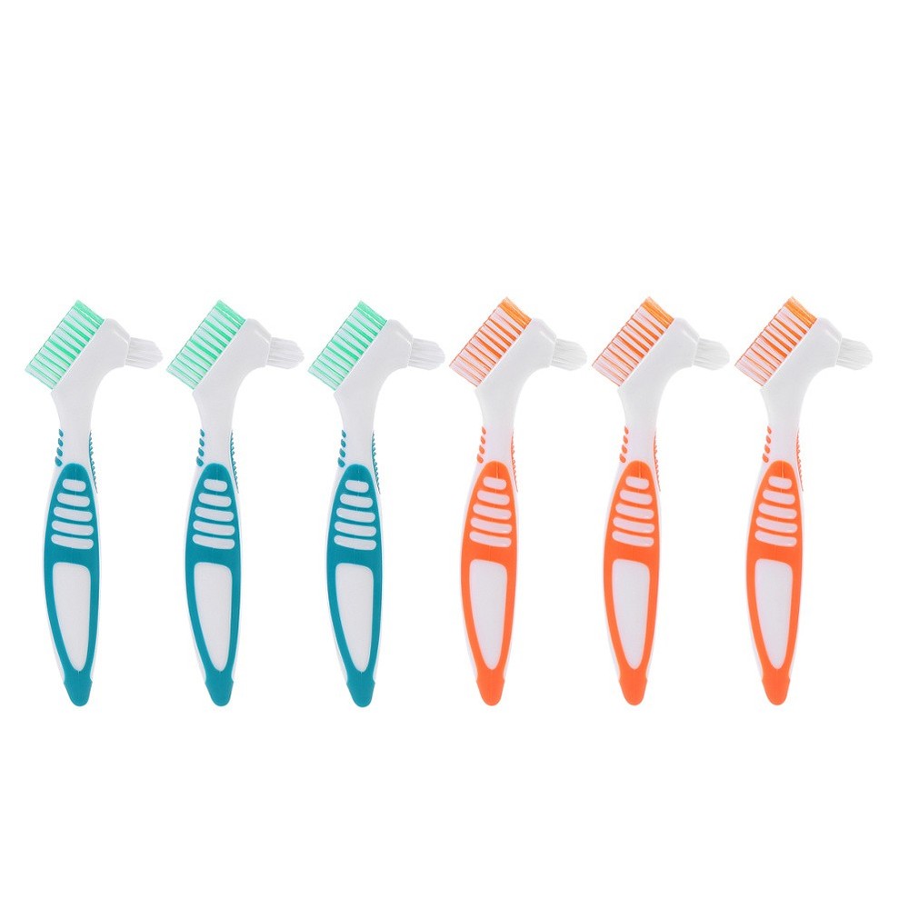 6 Pcs Denture Cleaning Brush False Teeth Care Tool Retainer Toothbrush