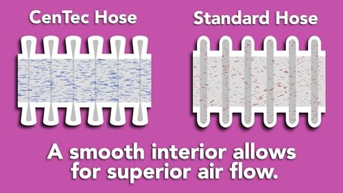 50 Ft. Vacuum Hose with Power Tool Adapter Set Silver Cen Tec Systems