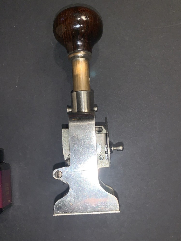 Vtg Bates Numbering Machine Multiple 3 Movement 5 Wheels Style E in Original Box