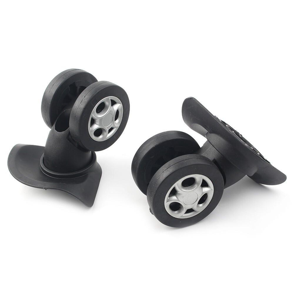 2pcs Replacement Luggage Spinner Wheel Environmentally PVC plastic Black
