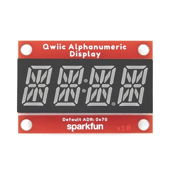 [ SparkFun COM-16916 ] Qwiic Alphanumeric Display - Red