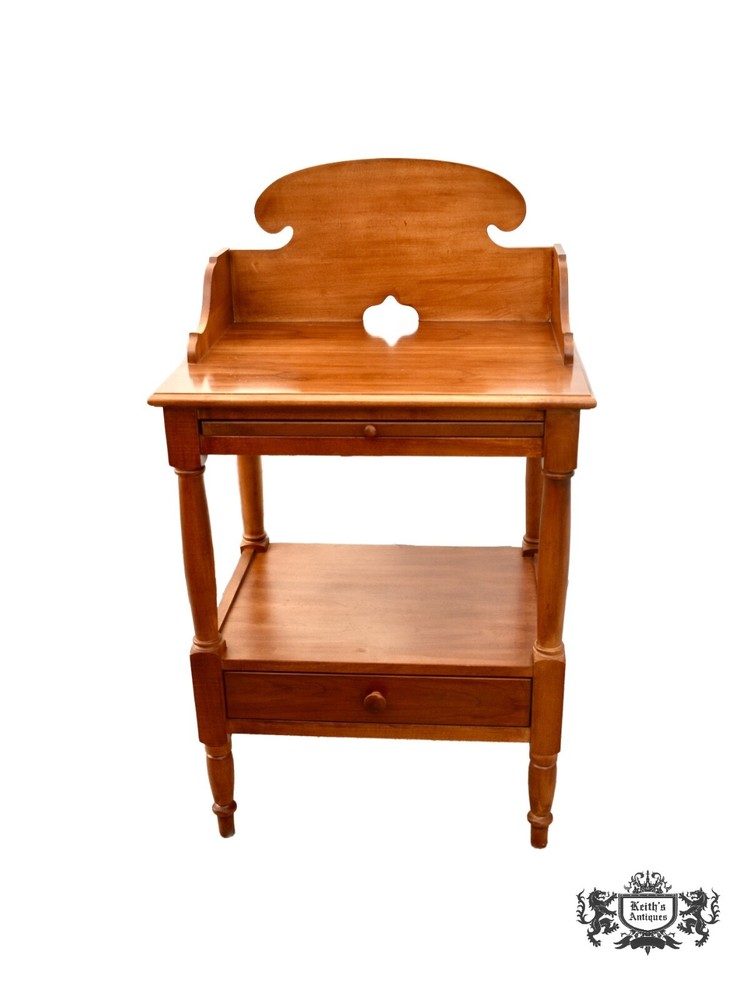 Vintage Lexington Solid Cherry Americana Stand/Table w/Pull-Out & Drawer