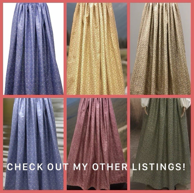 Women’s Long Skirt Costume Civil War SASS RENAISSANCE PRAIRIE Reenactment S-XXL