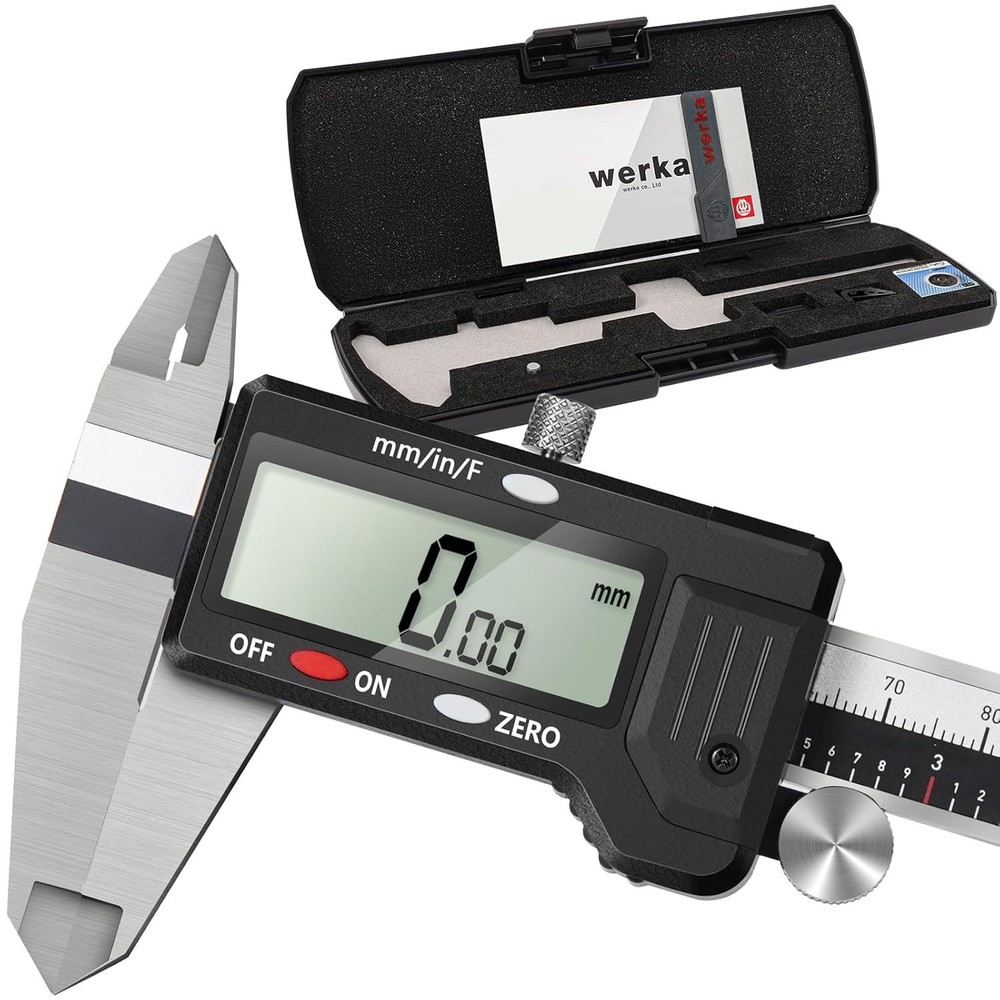 Digital Caliper, 0-6” Calipers Measuring Tool, Auto-Off Micrometer Caliper wi...