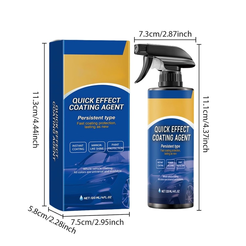 Advanced Car Quick-Acting Coating Agent Spray, Car Coating Spray, Quick Effect..