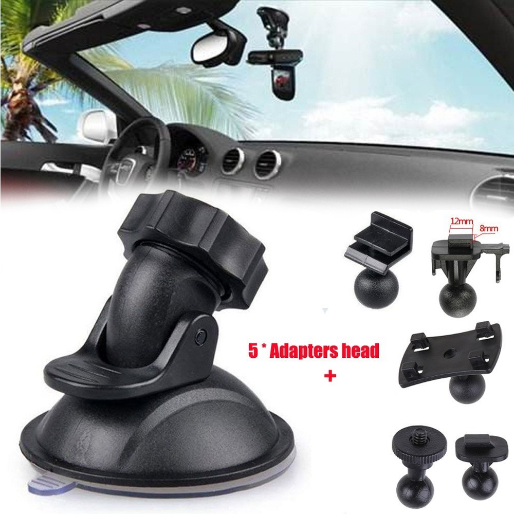 Car Suction Cup Rotating Vehicle Video Windshield With 5 Types Adapter