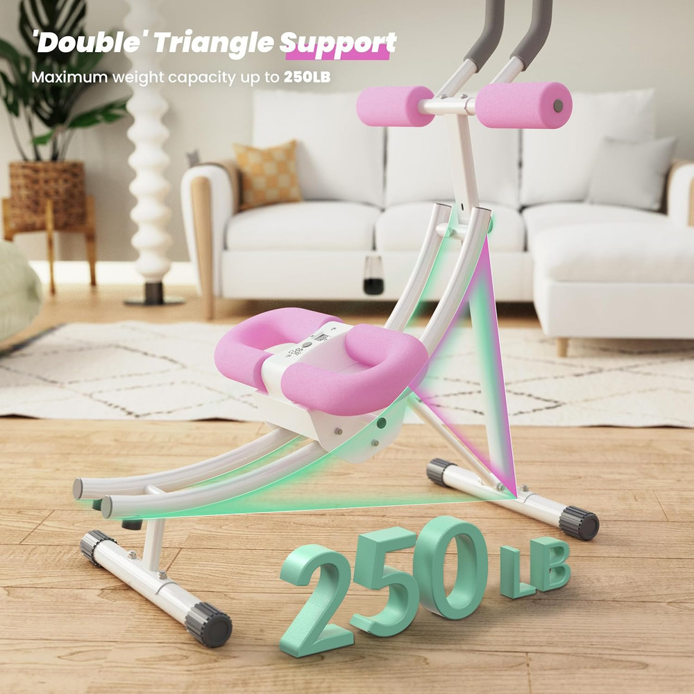 Ab Workout Equipment, Ab Machine with Height Adjustable and Stability, Ab Workou