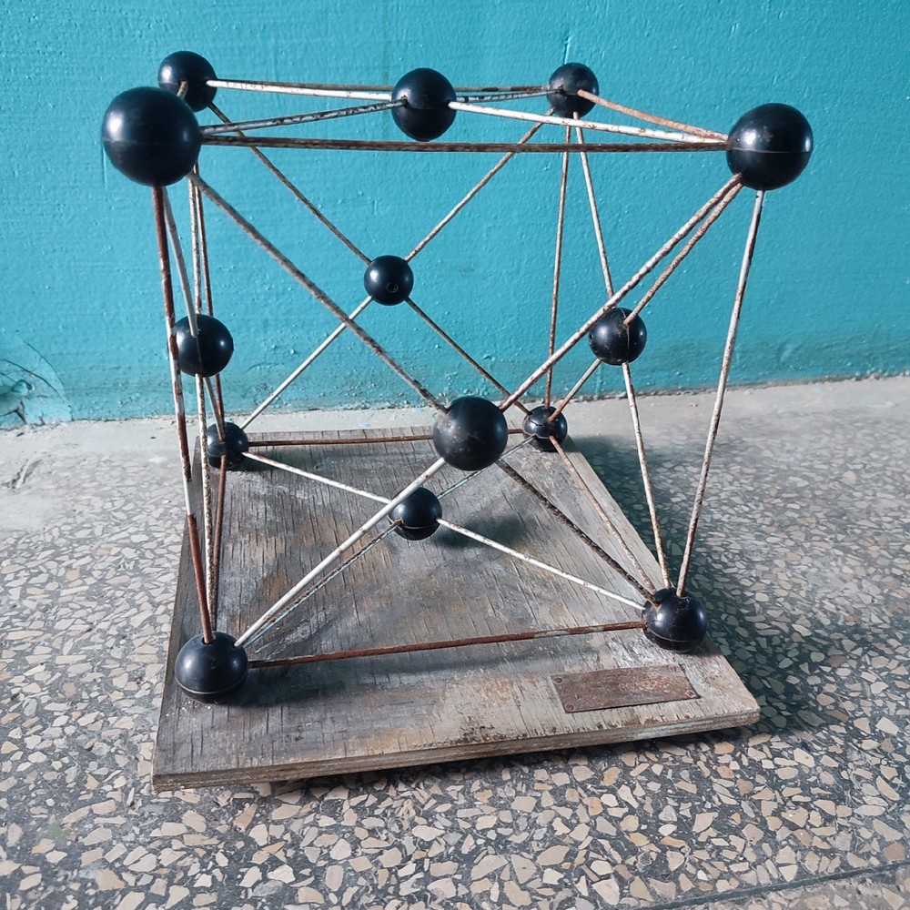 Vintage educational atomic molecular model chemistry crystal structure