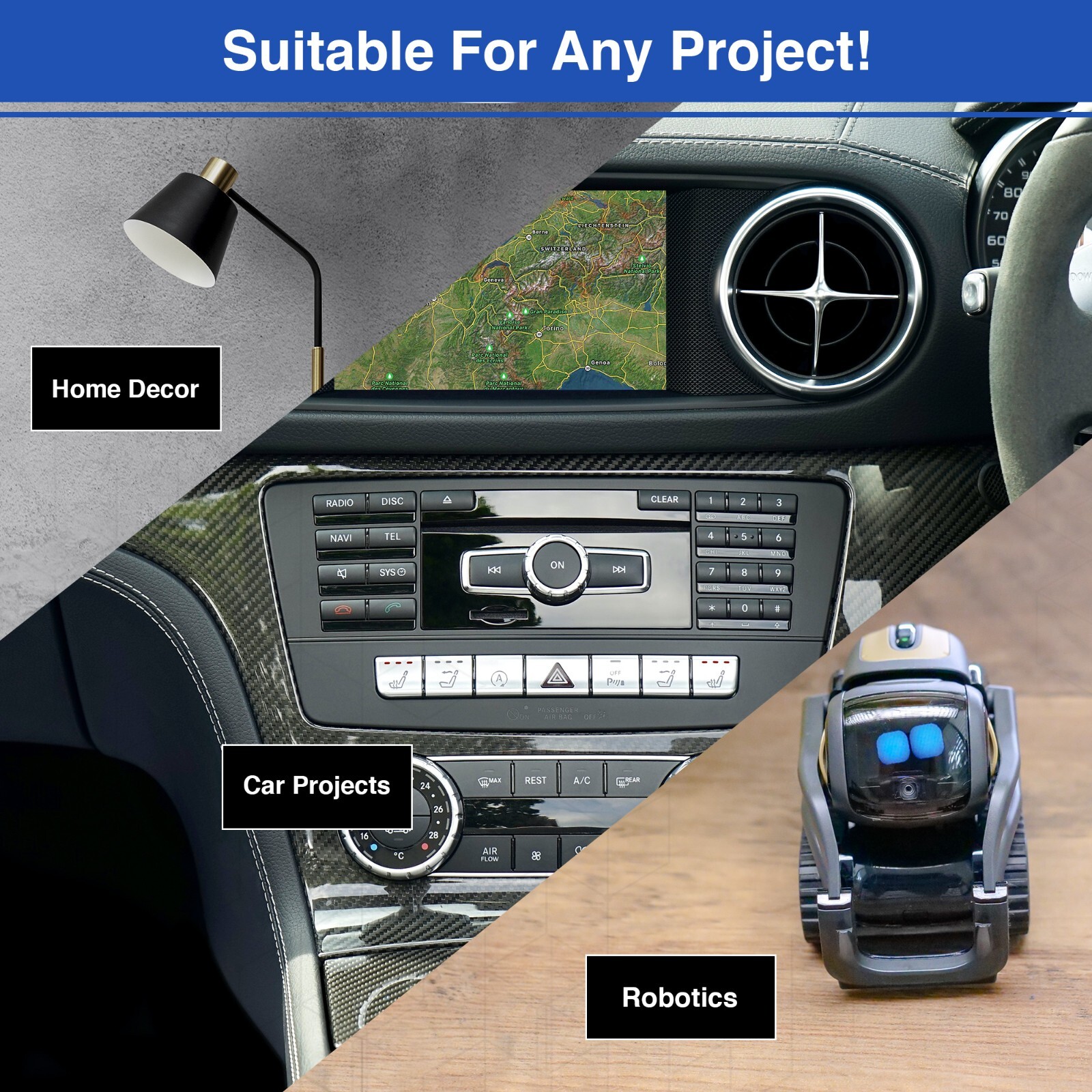 Duco Plus ABS Plastic Sheets Textured Plastic Front Heat Moldable for DIY Use