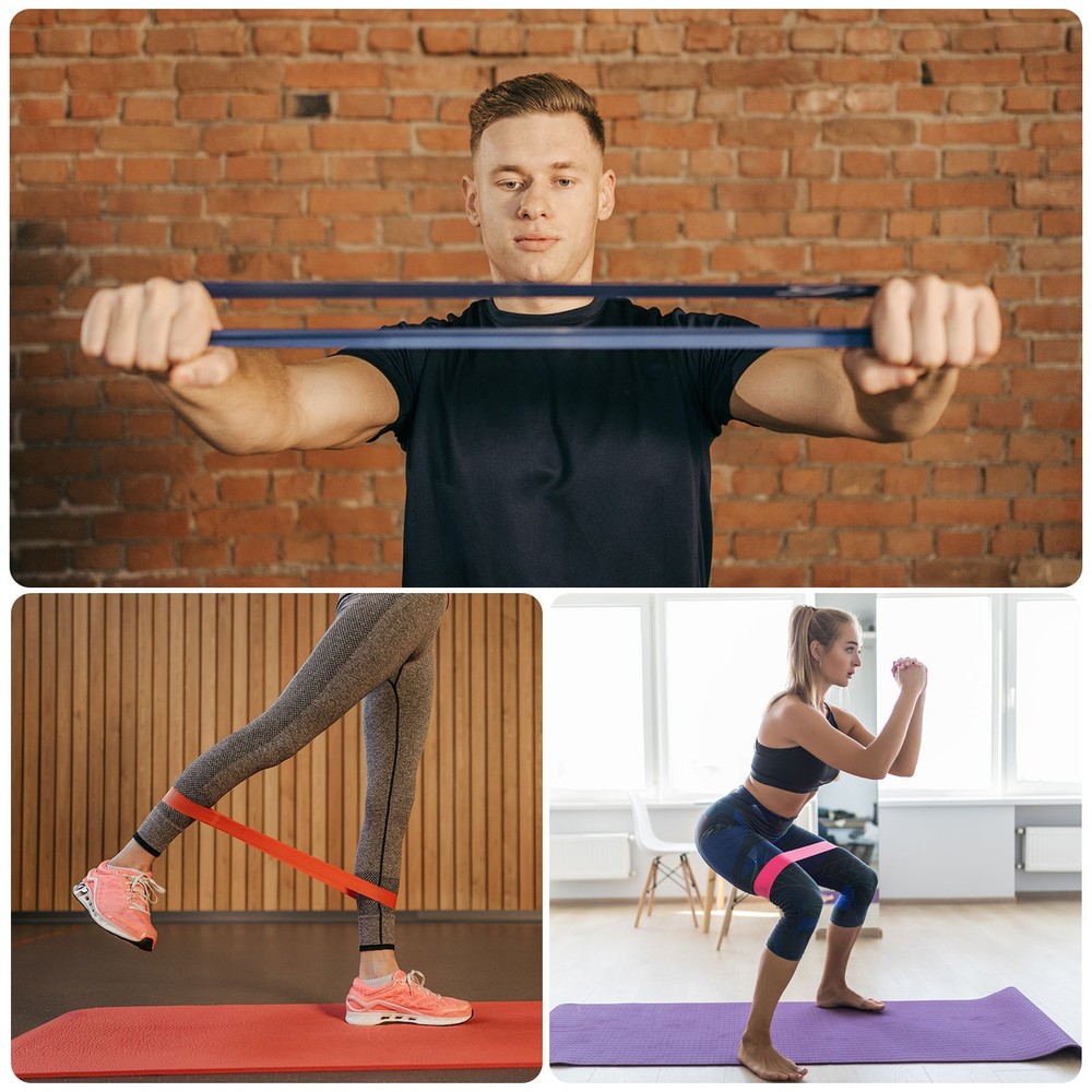 5Pcs TPE Resistance Bands Elastic Workout Bands Exercise Loop X-Light Green