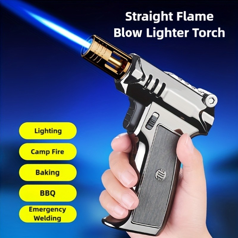 Jet Flame Torch Lighter Kitchen Cigar Adjustable Gun Welding Refillable Butane