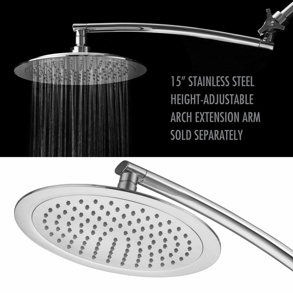Razor Mega Size 9 Inch Rainfall Shower Head Chrome Face
