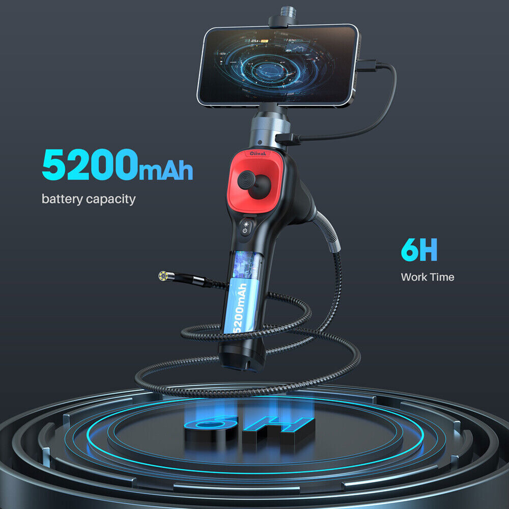 Articulating Borescope Endoscope Inspection Camera w/ Two-Way Articulation Head