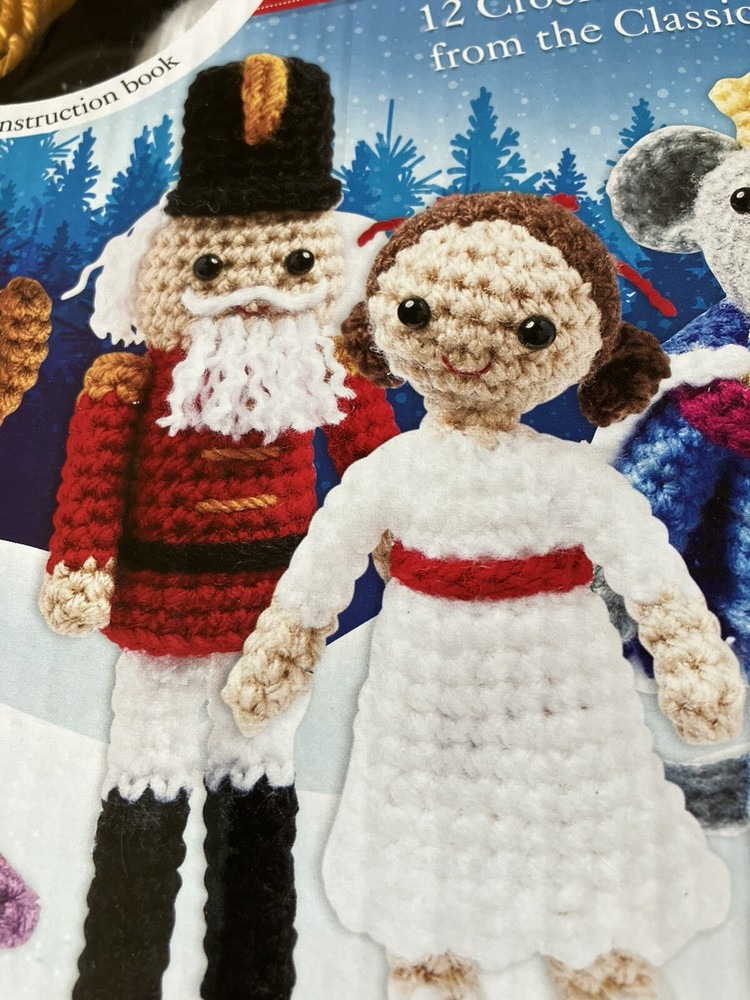 Nutcracker Crochet Kit - Clara & Nutcracker - Christmas Ballet + 76 Pg Manual!