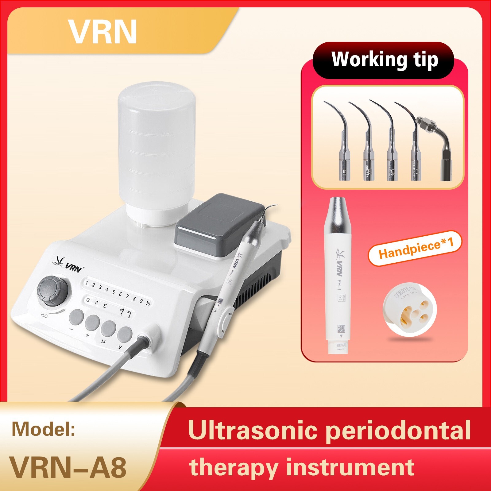 LED Dental Ultrasonic Piezo Scaler Handpiece Bottles Fit EMS Cavitron Woodpecker