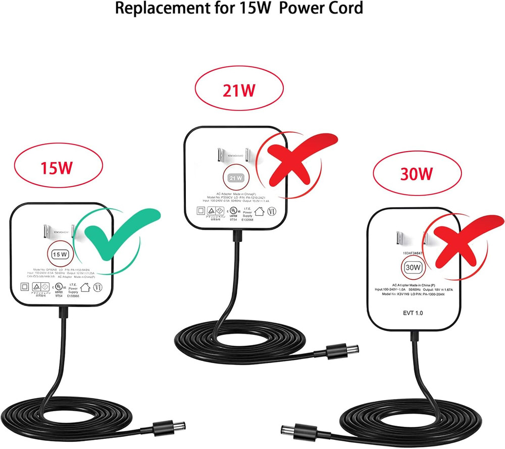 White Power Cord Replacement for Alexa Dot 3Rd Gen, Dot 4Th Gen, Dot 5Th Gen 202