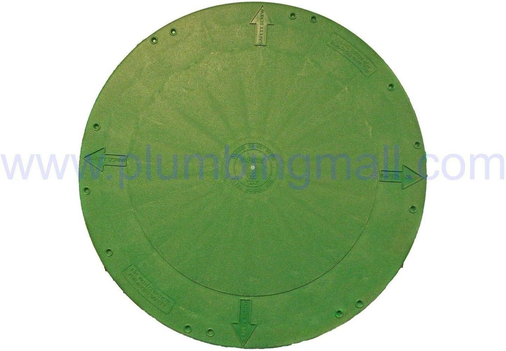 24" Heavy Duty Flat Riser Lid for Risers or Corrugated Pipe Risers, Green
