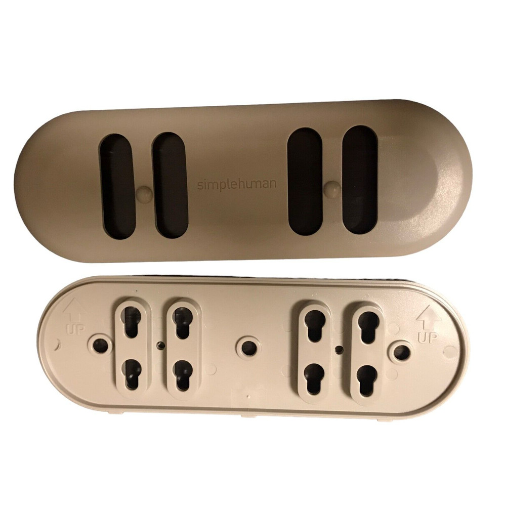 SIMPLE HUMAN Gray Plastic Wall Plate Bathroom Wall-Mount Face Plate