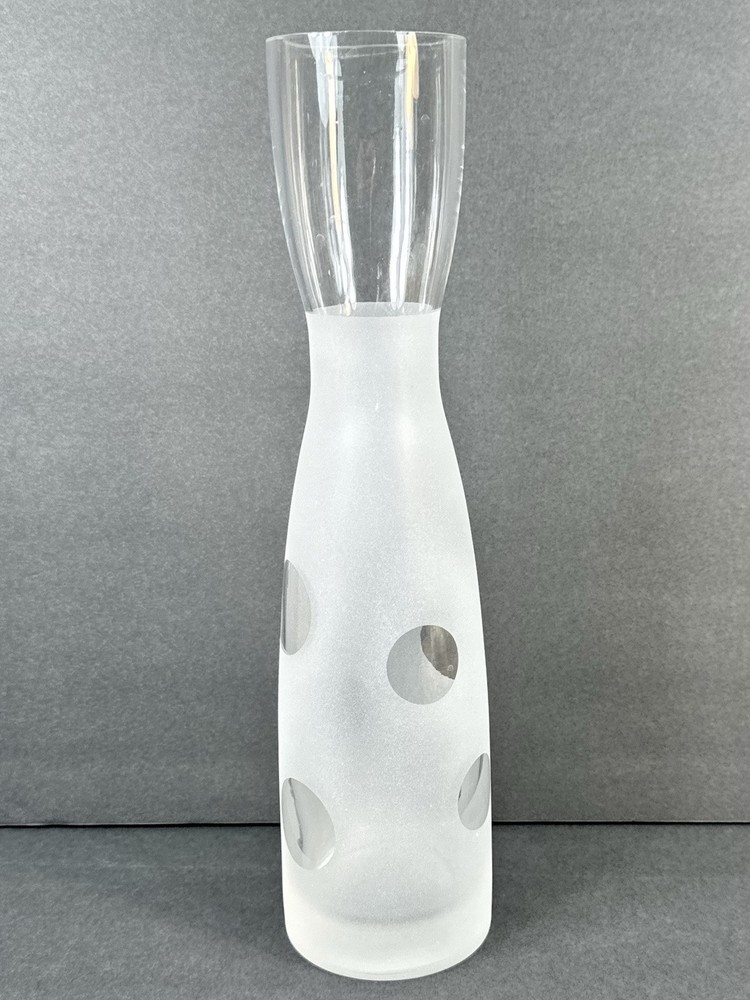 Frosted Glass Polka Dot Pattern Vase