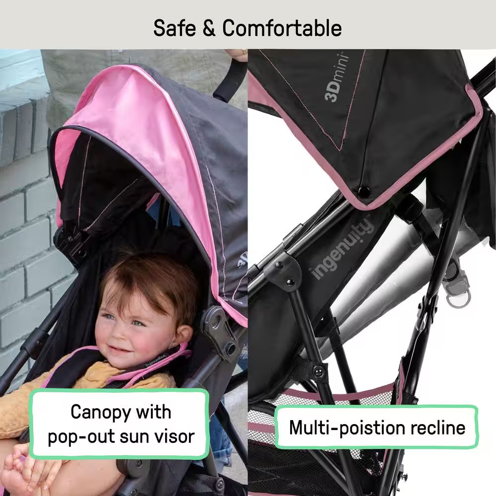 3D Mini Stroller in Pink