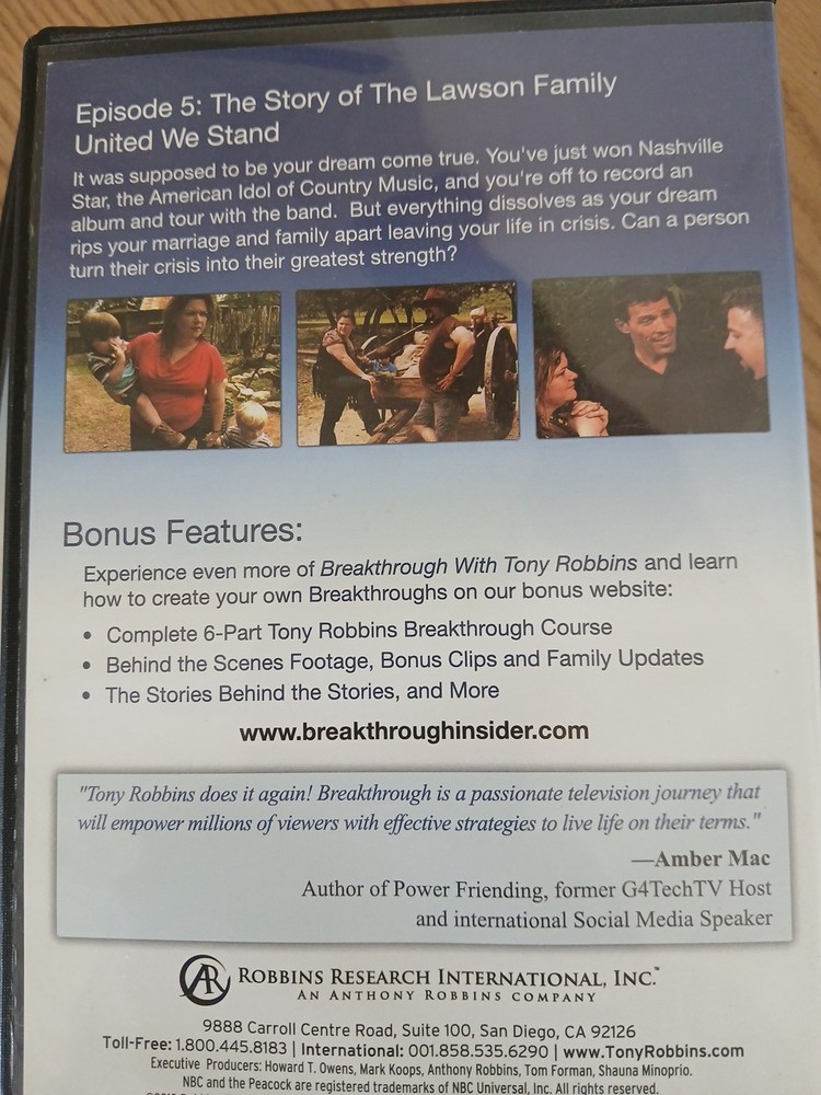 Breakthrough With Tony Robbins 2-6 DVD